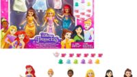 81oXiFvyB8L._AC_SL1500_ Mattel Disney Princess Small Doll Party Set with 6 Posable Princess Dolls in Sparkling Clothing and 13 Tea Time Accessories